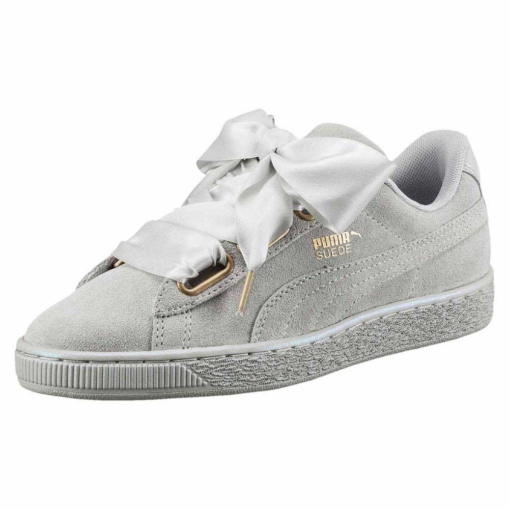 Puma suede heart satin sneakers
